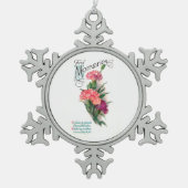 信頼できる真の友人 スノーフレークピューターオーナメント (正面)