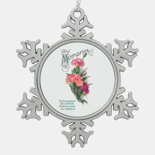 信頼できる真の友人 スノーフレークピューターオーナメント (正面)