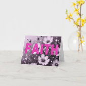 信頼できる聖書の聖句の信仰 カード (黄色い花)