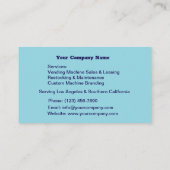 信頼できる自動販売機プロバイダ 名刺 (裏面)