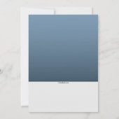 信頼できる青い写真フレームの招待状 招待状 (裏面)