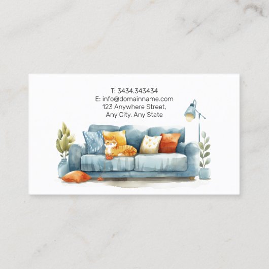 信頼できるCATシッター気にかわいいかわいい 名刺 (裏面)