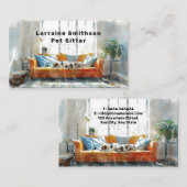 信頼できるDOGシッター気にキュイとかわいいビジネス 名刺 (正面/裏面)