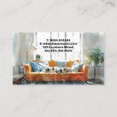 信頼できるDOGシッター気にキュイとかわいいビジネス 名刺 (裏面)