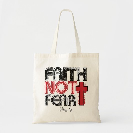 信頼のない恐れのきらきら光るな生命予算のトート トートバッグ (正面)