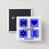 信頼のインスピレーションの結腸癌 缶バッジ (正面&裏面)