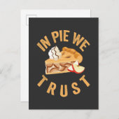 信頼のピースタイル - ユニークなパイ好きのための面白いギフト インビテーションポストカード (正面/裏面)