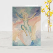 信頼のファインアートのブランクの挨拶状の跳躍 カード (黄色い花)