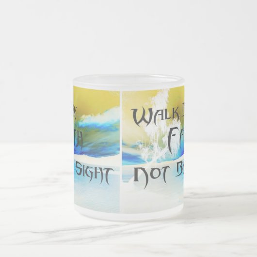 信頼のマグによる歩行 フロストグラスマグカップ (中央)