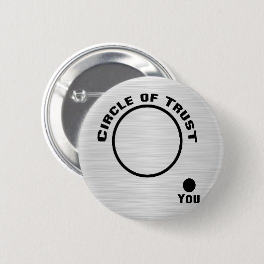 信頼の円の外の 缶バッジ (正面&裏面)