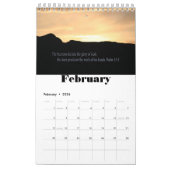 信頼の写真撮影のカレンダーの詩 カレンダー (2月 2026)