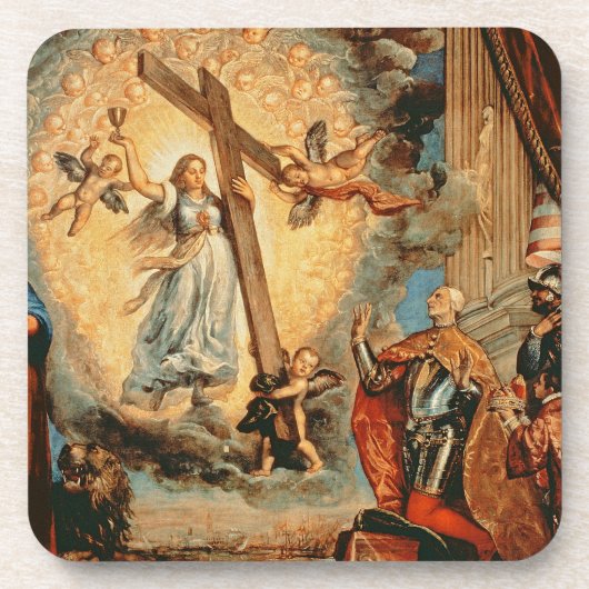 信頼の前にひざまずいている総督Grimani コースター (正面)