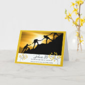 信頼の名言 プロバーズ3:5 聖書の詩句 グリーティングカード (黄色い花)