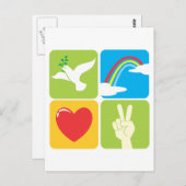 信頼の希望の愛および平和の記号 ポストカード (正面/裏面)