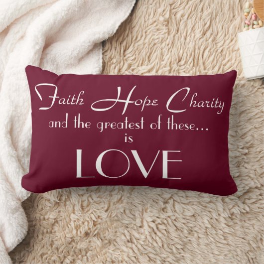 信頼の希望の慈善の腰神経の枕13" x 21 " ランバークッション (ブランケット)