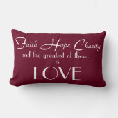 信頼の希望の慈善の腰神経の枕13" x 21 " ランバークッション (正面)