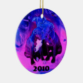 信頼の希望及び慈善のピット・ブル乱用された犬 セラミックオーナメント (右)