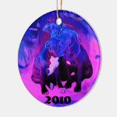 信頼の希望及び慈善のピット・ブル乱用された犬 セラミックオーナメント (左)