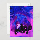 信頼の希望及び慈善のピット・ブル乱用された犬 ポストカード (正面/裏面)