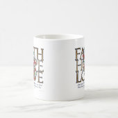 信頼の希望愛キリスト教の聖書の詩 コーヒーマグカップ (中央)