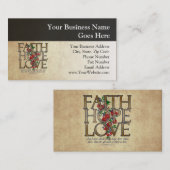 信頼の希望愛キリスト教の聖書の詩 名刺 (正面/裏面)