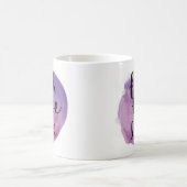 信頼の希望愛水彩画の紫色のマグ コーヒーマグカップ (中央)