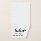 信頼の希望愛青の雪片を信じて下さい バスタオルセット (ハンドタオル)