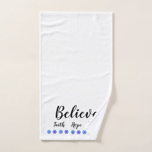 信頼の希望愛青の雪片を信じて下さい バスタオルセット (ハンドタオル)