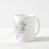 信頼の希望愛1 Corinthiansの13:13 コーヒーマグカップ (正面右)
