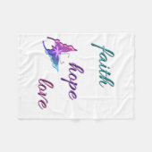 信頼の希望愛 フリースブランケット (正面(横))