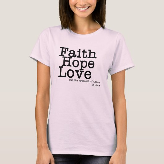 信頼の希望愛Tシャツ Tシャツ (正面)