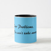 信頼の引用文のコーヒー・マグとの問題の直面 マグカップ (中央)