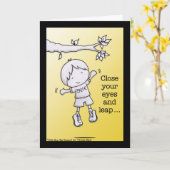 信頼の跳躍 カード (黄色い花)