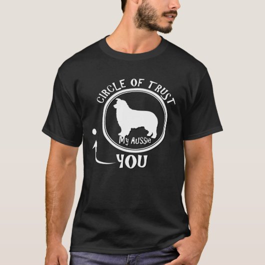 信頼の輪 面白い犬 Tシャツ (正面)