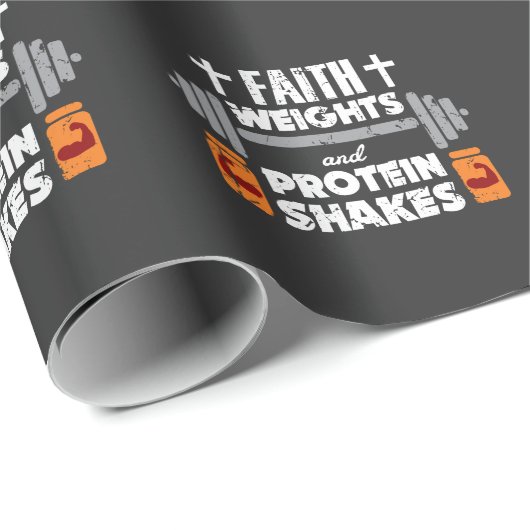 信頼の重量のキリスト教の体育館のユーモアのエクササイズのトレーニング ラッピングペーパー (ロールコーナー)