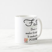 信頼は事の簡単、キリスト教の聖書を作りません コーヒーマグカップ (正面右)