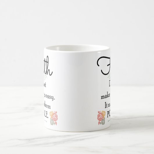 信頼は事の簡単、キリスト教の聖書を作りません コーヒーマグカップ (中央)