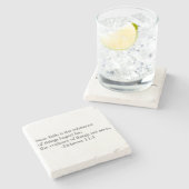 信頼は物質です ストーンコースター (横)