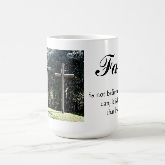 信頼は神がことを知っています コーヒーマグカップ (中央)
