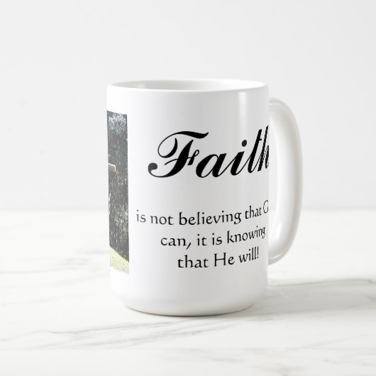 信頼は神がことを知っています コーヒーマグカップ (正面右)