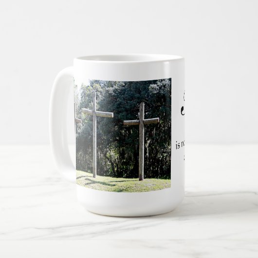 信頼は神がことを知っています コーヒーマグカップ (正面左)