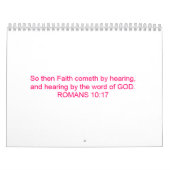 信頼は神の言葉の聴取によって来ます。 カレンダー (カバー)