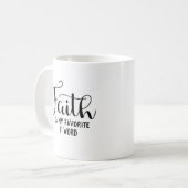 信頼は私の好みFの単語です コーヒーマグカップ (正面左)