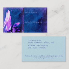 信頼は青の姿を祈る名刺を基づかせていました 名刺