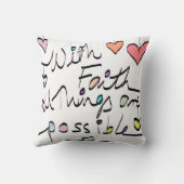 信頼を持って下さい。 すべての事は可能な引用文のクッションです クッション (裏面)