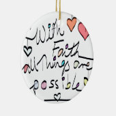 信頼を持って下さい。 単語メッセージ色のデザインを引用して下さい セラミックオーナメント (右)