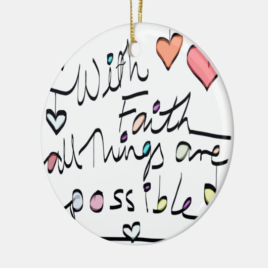 信頼を持って下さい。 単語メッセージ色のデザインを引用して下さい セラミックオーナメント (左)