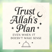 信頼アッラーの計画イスラムのステッカー ウィンドウサイン (シート3)