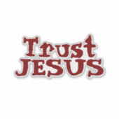 「信頼イエス」クリスチャン引用文バンパー シール (正面)