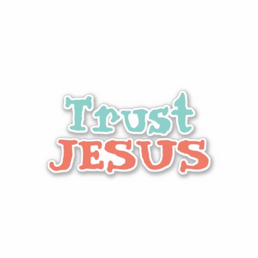 「信頼イエス」クリスチャン引用文 シール (正面)